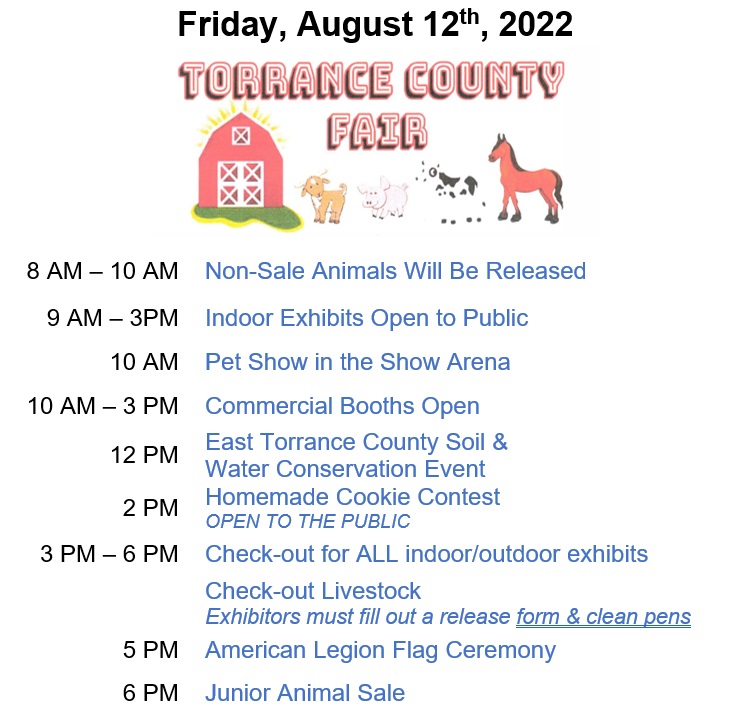 Torrance County, New Mexico Calendar